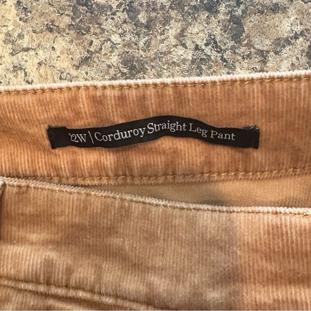 Talbots Tan Straight Leg Corduroy Pants Size 22W‎ - Picture 7 of 9